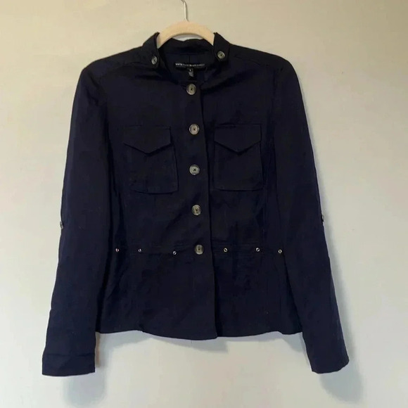 White House Black Market navy lightweight jacket - Picture 1 of 5